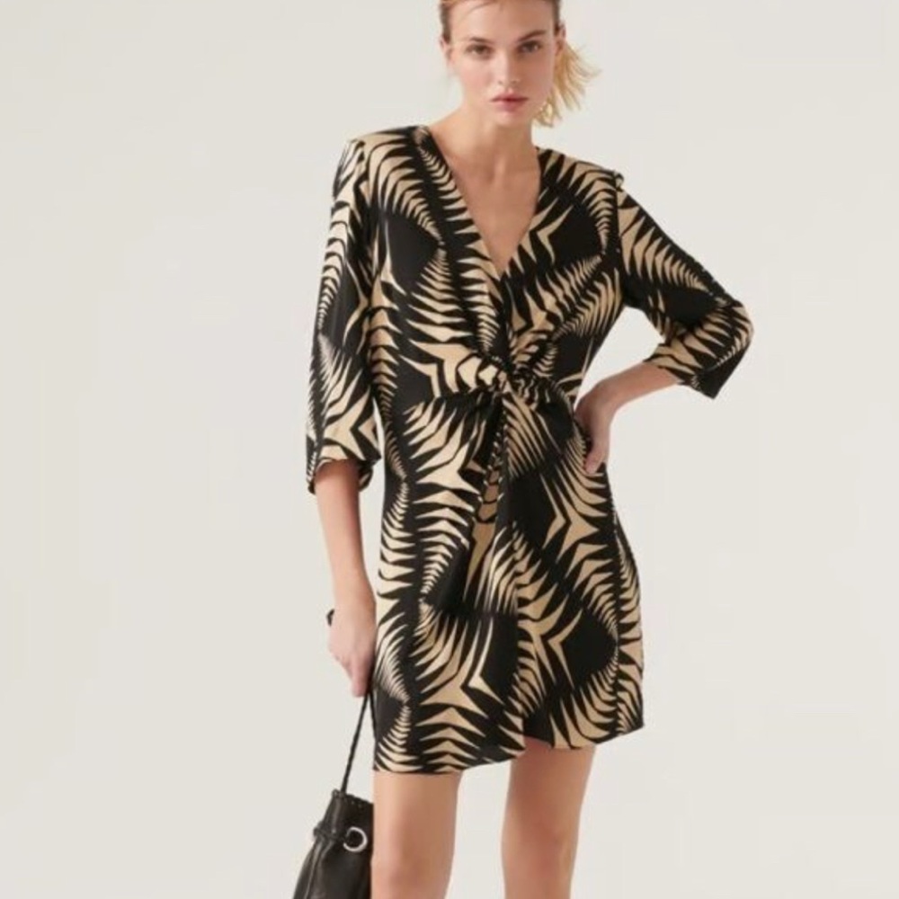 Ba&sh Naude Twisted Geometric Mini Dress